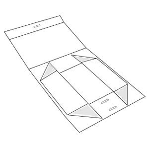 line drawing of Foldable rigid box