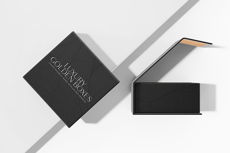 صناديق مغناطيسية سوداء فاخرة