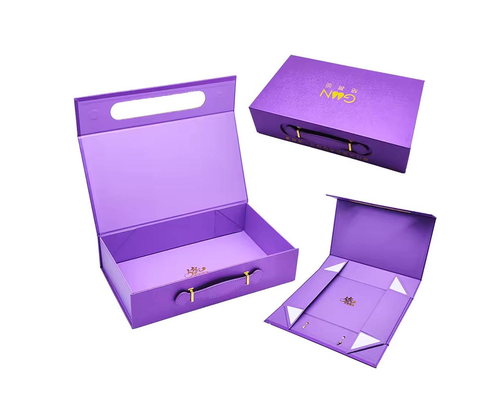 collapsible rigid boxes with handle