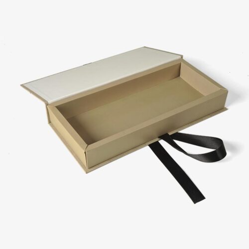 luxury product packaging with ribbon