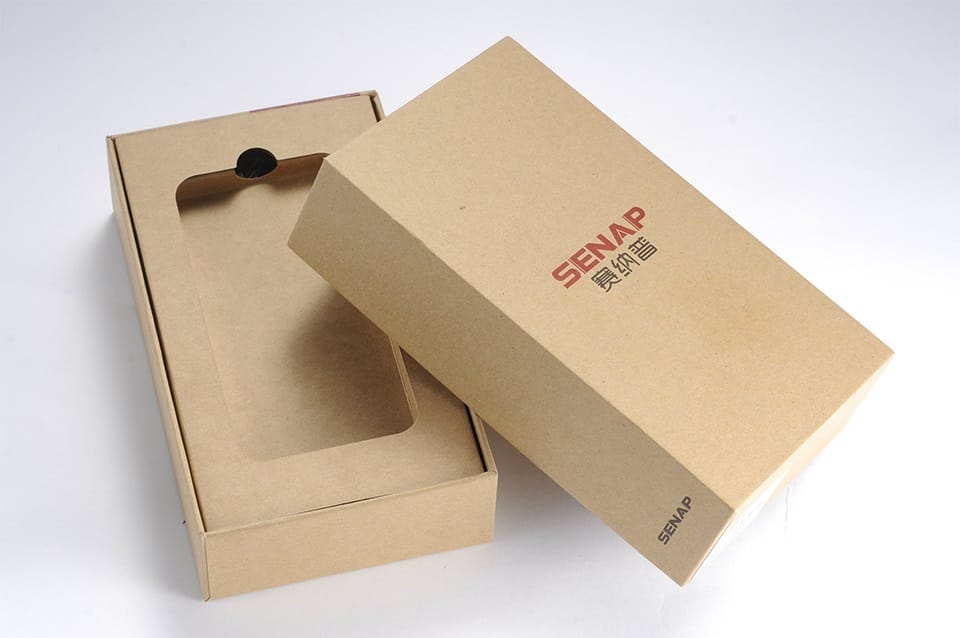 kraft paper box with simple design