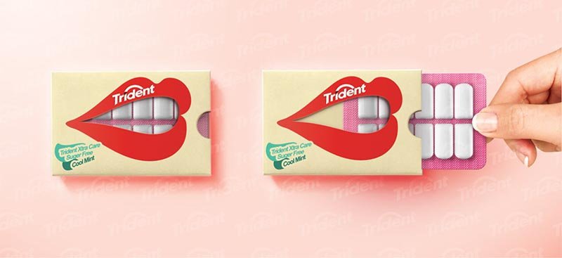 trident gum packaging