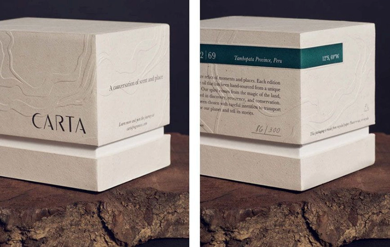 carta textured paper box packaging