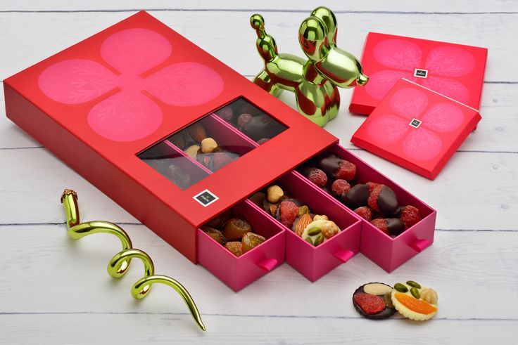 boîte de chocolats avec fenêtre transparente