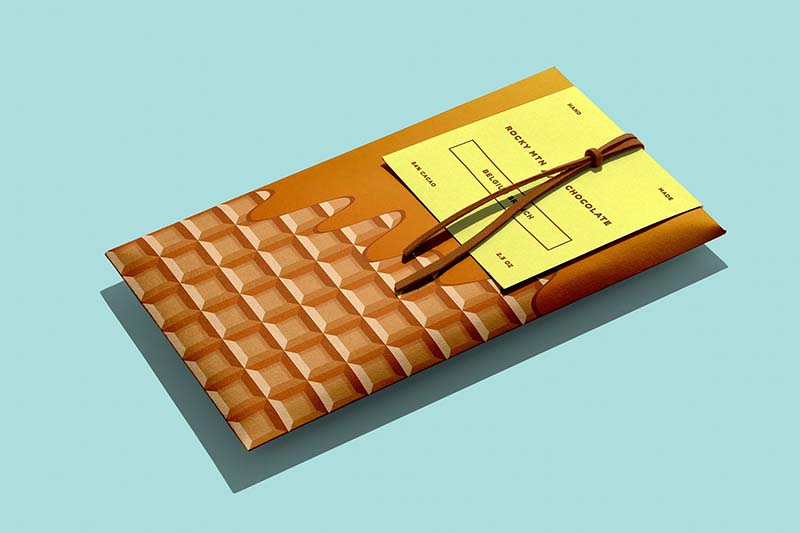 conception créative d'emballage de chocolat