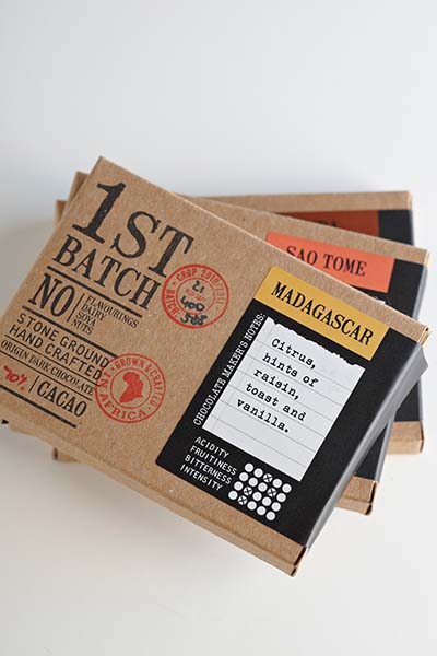 boîtes d'emballage de chocolat kraft avec étiquette personnalisée