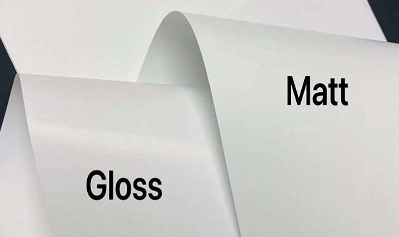 plain matt coated paper vs glossy paper