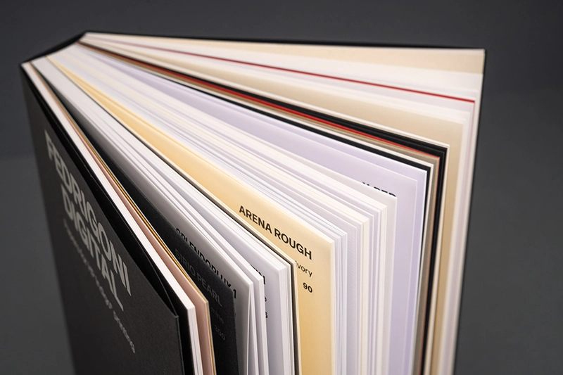 diferentes muestras de papel