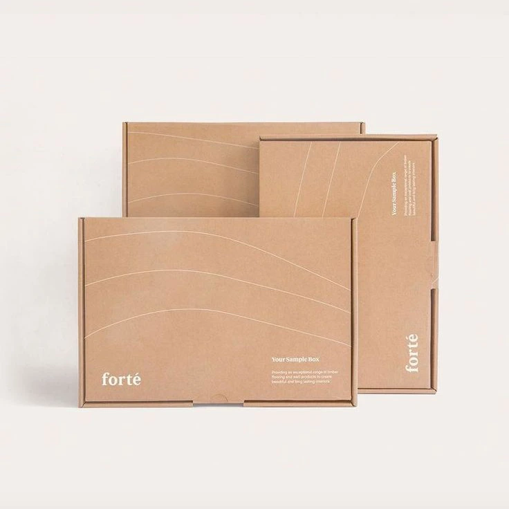 kraft paper boxes with minimalist design