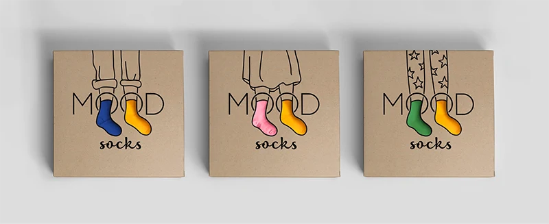 sock packaging with window