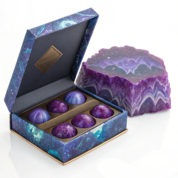 geode design wax melt packaging