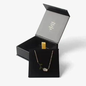 black magnetic jewelry box