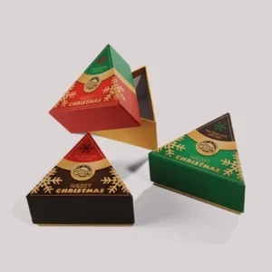 pyramid shaped two piece rigid boxes
